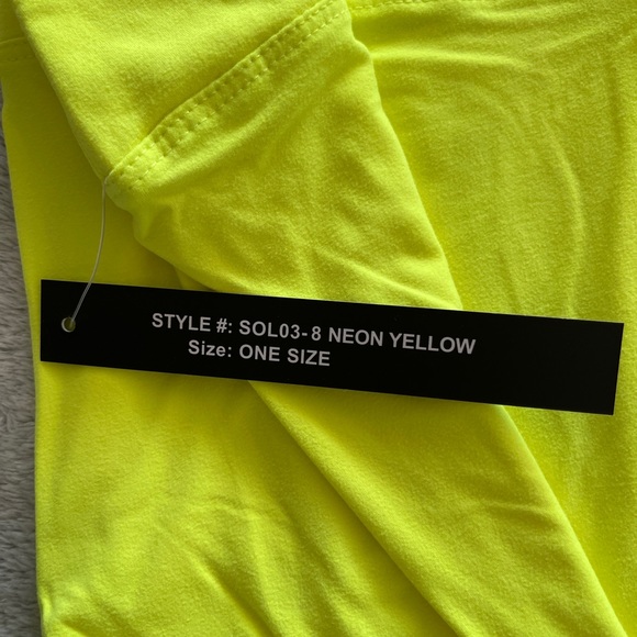 New Mix Buttery‎ Soft Biker Shorts - OS - Neon Yellow - Picture 2 of 6